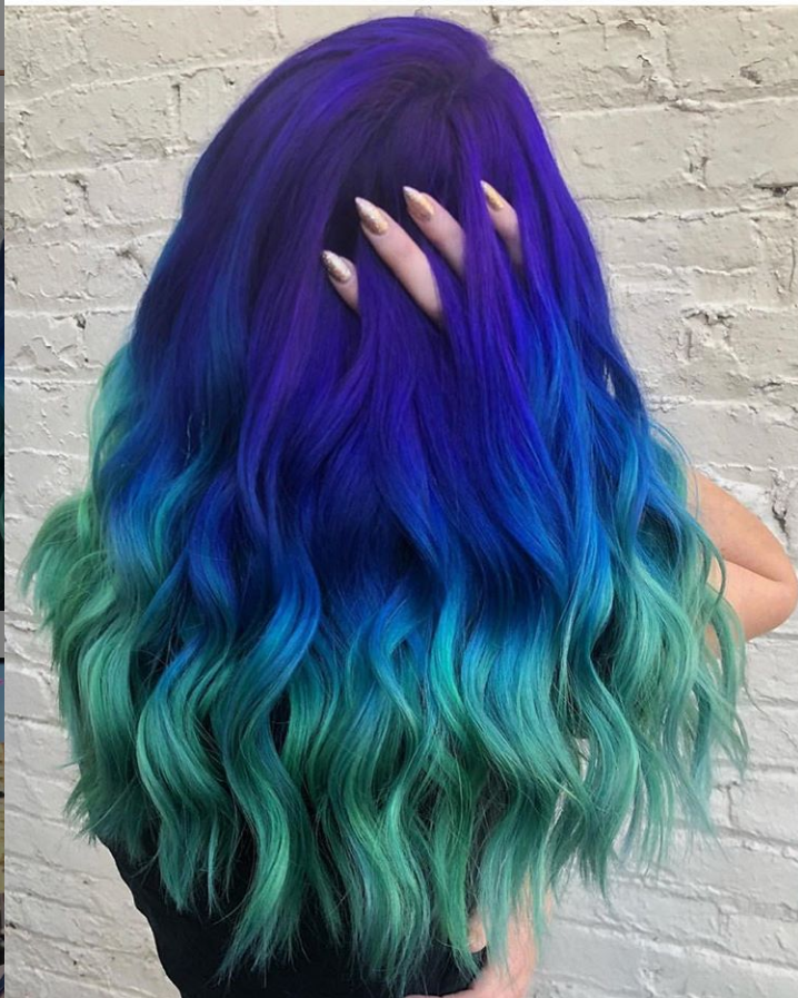 42 Chic Blue Highlights Hair Color And Hairstyle Ideas For Short & Long Hair