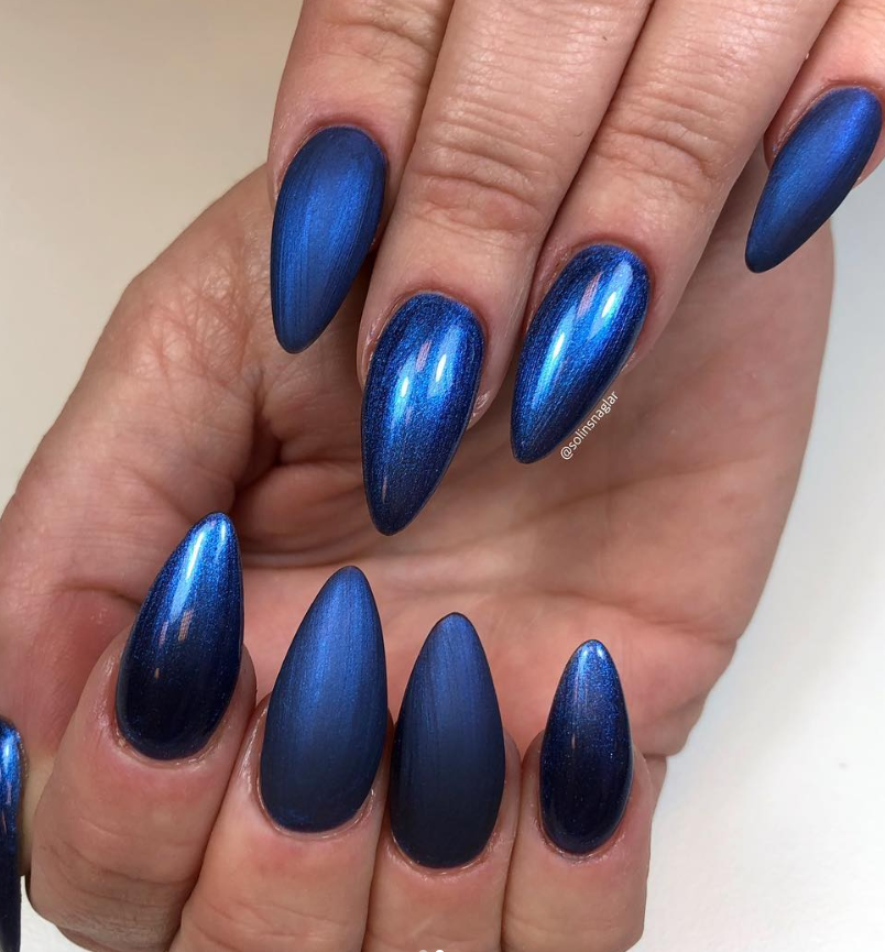 50 Fabulous Sparkly Giltter Blue Nails Design On Coffin And Stiletto Nails To Try Nows