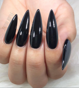 30 Incredible Acrylic Black Nail Art Designs Ideas For Long Nails ...