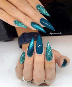 50 Stunning Matte Blue Nails Acrylic Design For Short Nail - Page 16 of