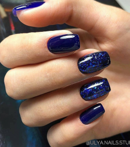 50 Stunning Matte Blue Nails Acrylic Design For Short Nail - Page 22 of