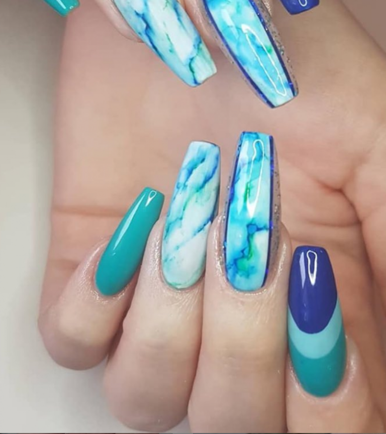 82 Trendy Acrylic Coffin Nails Design For Long Nails For Summer - Page