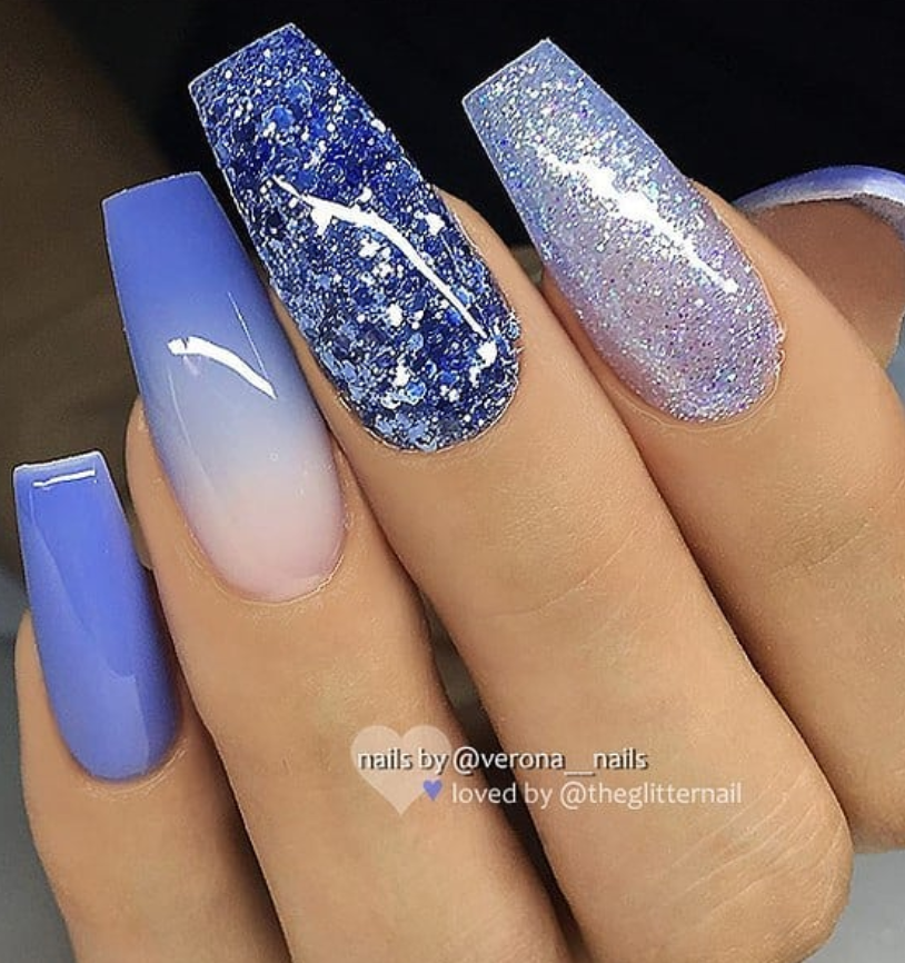 50 Stunning Matte Blue Nails Acrylic Design For Short Nail - Page 27 of ...
