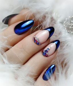 50 Stunning Matte Blue Nails Acrylic Design For Short Nail - Page 36 of