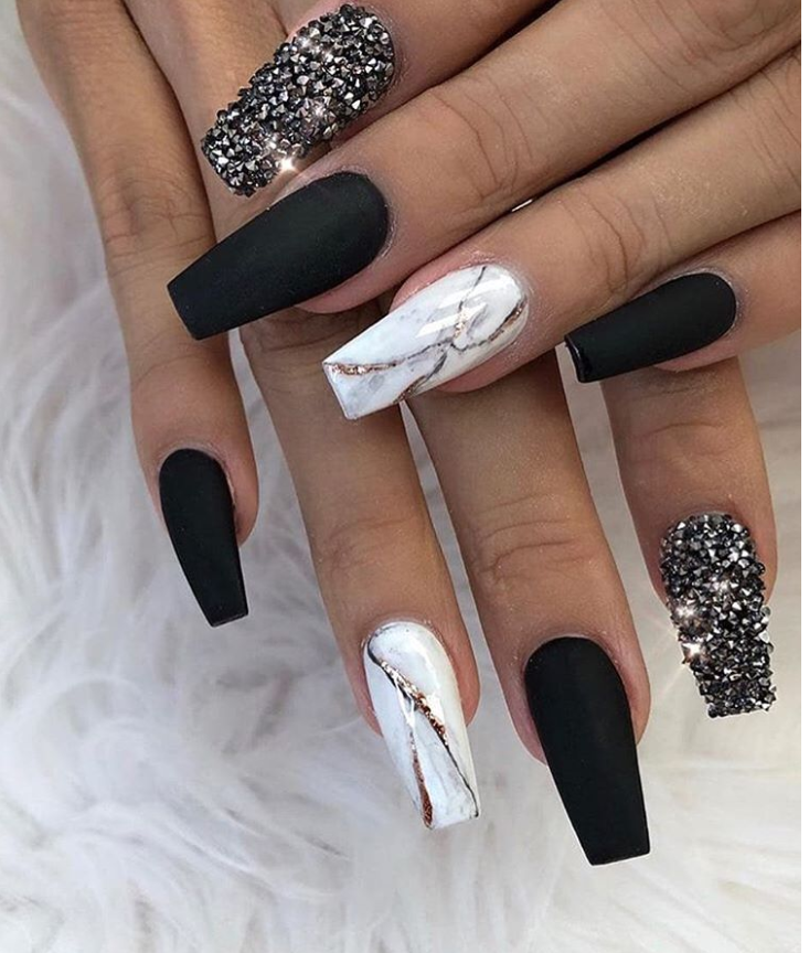 80 Matte Black Coffin Almond Nails Design Ideas To Try Page 48 Of 