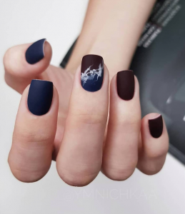 50 Stunning Matte Blue Nails Acrylic Design For Short Nail - Page 43 of