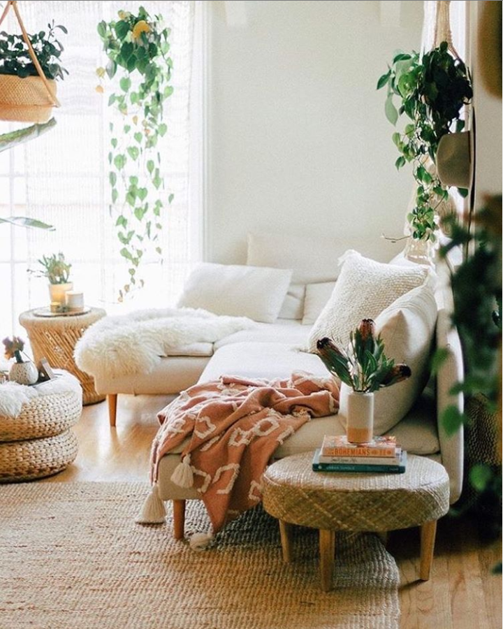 120+ Cozy DIY Living Room & Bedroom Home Decor With Green Houseplants On A Budget