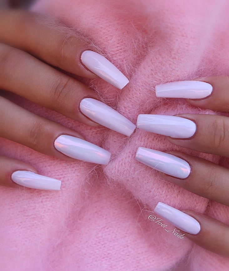 Trendy White Acrylic Nails Designs Ideas To Try