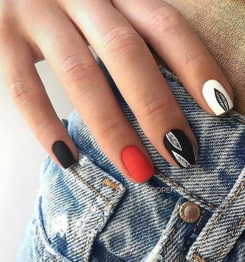 80+ Matte Black Coffin & Almond Nails Design Ideas To Try - Page 75 of ...
