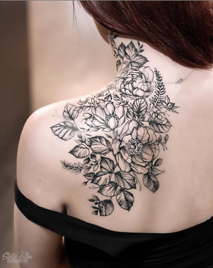 26 Awesome Floral Shoulder Tattoo Design Ideas For Woman - Page 12 of