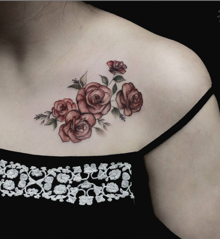26 Awesome Floral Shoulder Tattoo Design Ideas For Woman - Page 16 of ...