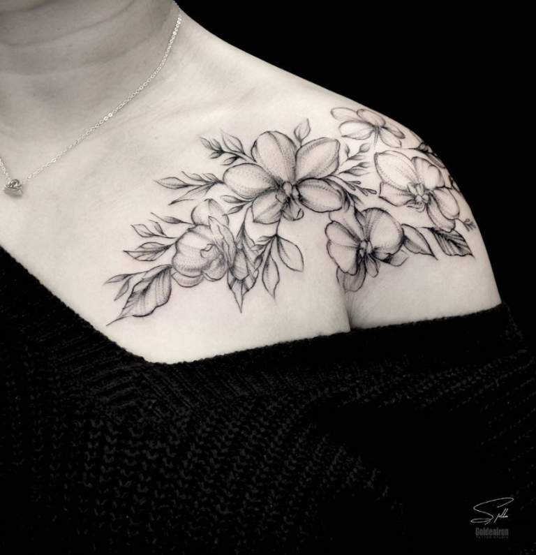 26 Awesome Floral Shoulder Tattoo Design Ideas For Woman - Page 21 of ...
