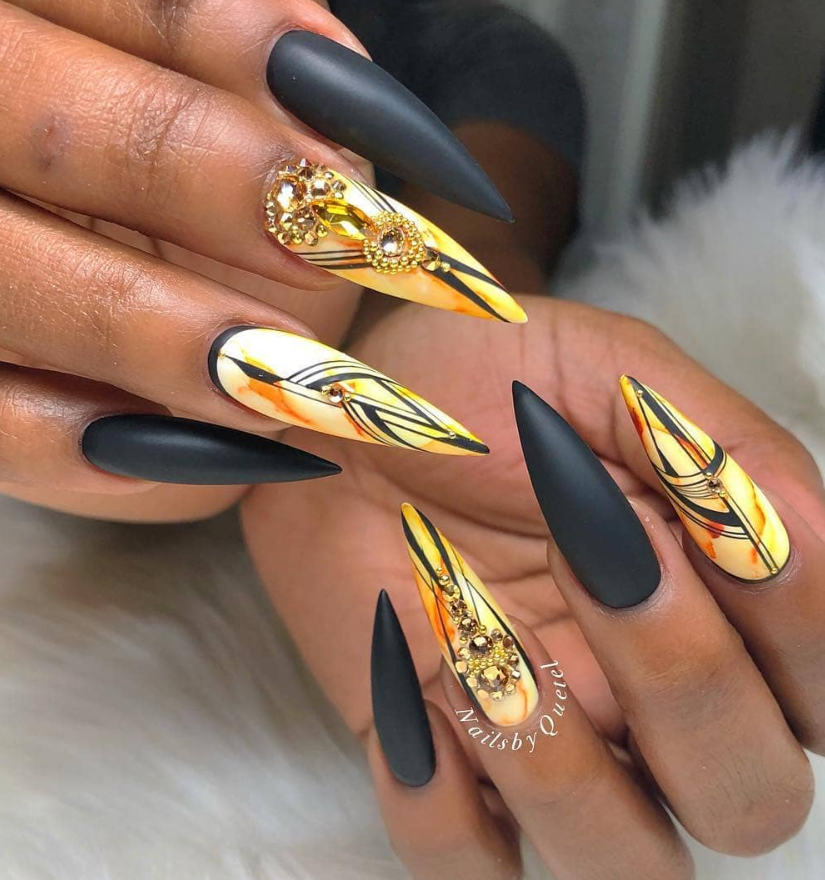 75 Chic Classy Acrylic Stiletto Nails Design You'll Love - Page 64 of ...