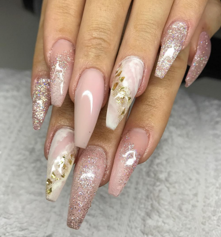 56 Stylish Acrylic Nude Coffin Nails Color Design For Spring & Summer ...
