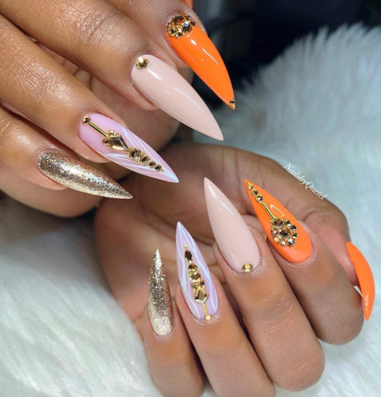 75 Chic Classy Acrylic Stiletto Nails Design You'll Love - Page 32 of ...