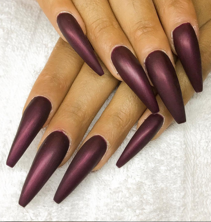 Stylish Acrylic Nude Coffin Nails Color Design For Spring & Summer
