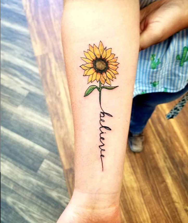 45 Simple Unique Sunflower Tattoo Ideas For Woman - Page 8 of 45
