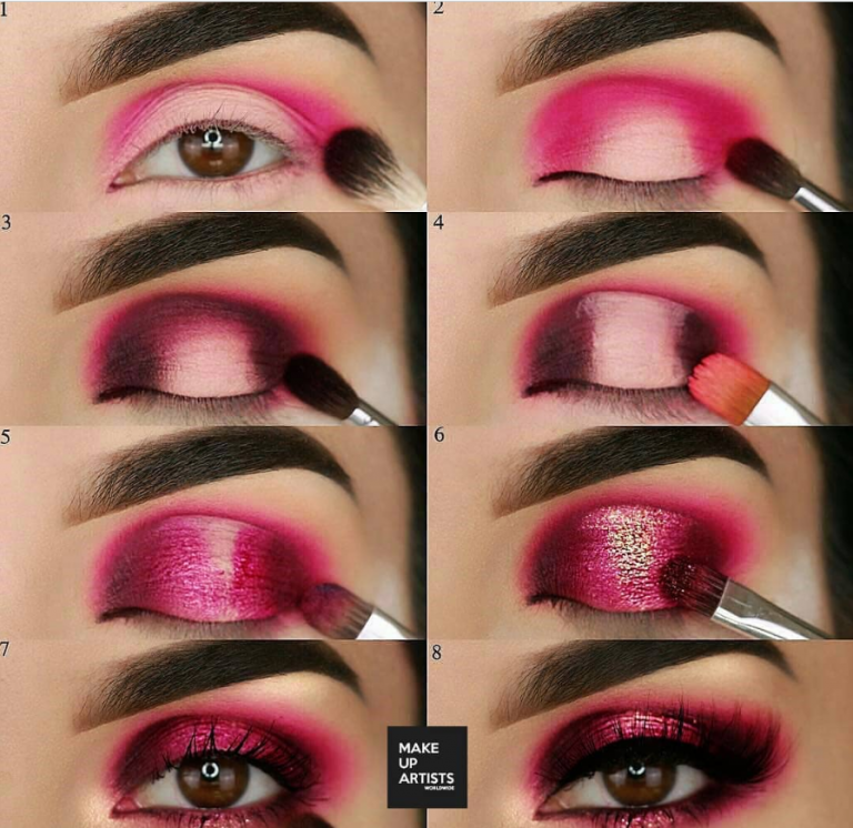 Easy Steps Pink Eye Makeup Tutorial Ideas For Beginners To Look Amazing Page 4 Of 18 Fashionsum 7138