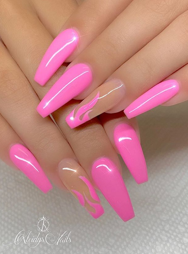 56 Trendy Summer Acrylic Coffin Nails Design And Color Ideas - Page 36 ...