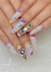 56 Trendy Summer Acrylic Coffin Nails Design And Color Ideas - Page 54 ...