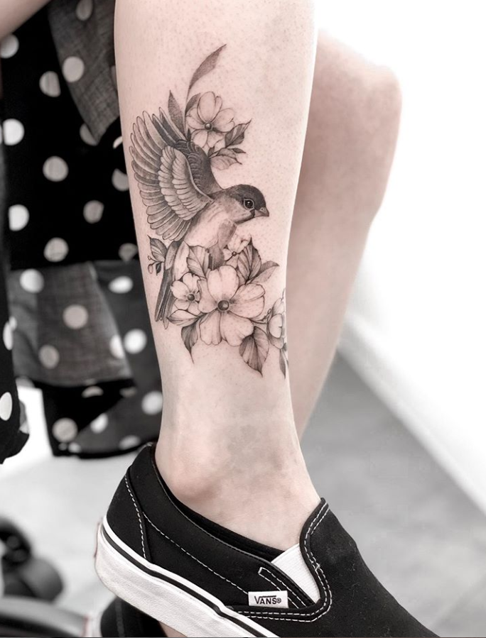 23 Beautiful Floral Tattoo Ideas For Woman - Fashionsum
