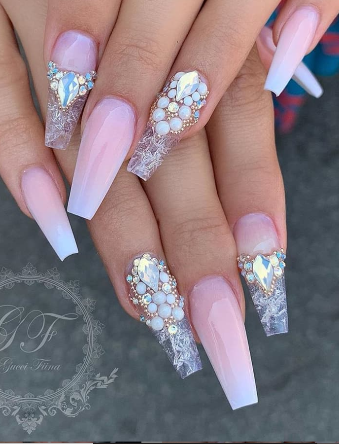 32 Stylish Acrylic Long Nails Design For Fall Nails-Coffin & Stiletto ...