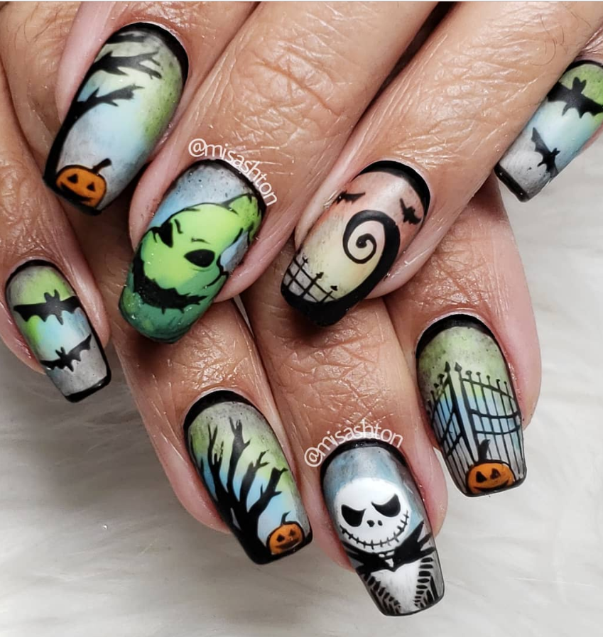 27 Creepy Halloween Nails Design Ideas For The Scary Halloween Day ...