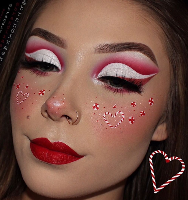 30 Beautiful Christmas Makeup Ideas You Must Try Page 2 Of 10 Fashionsum 4096