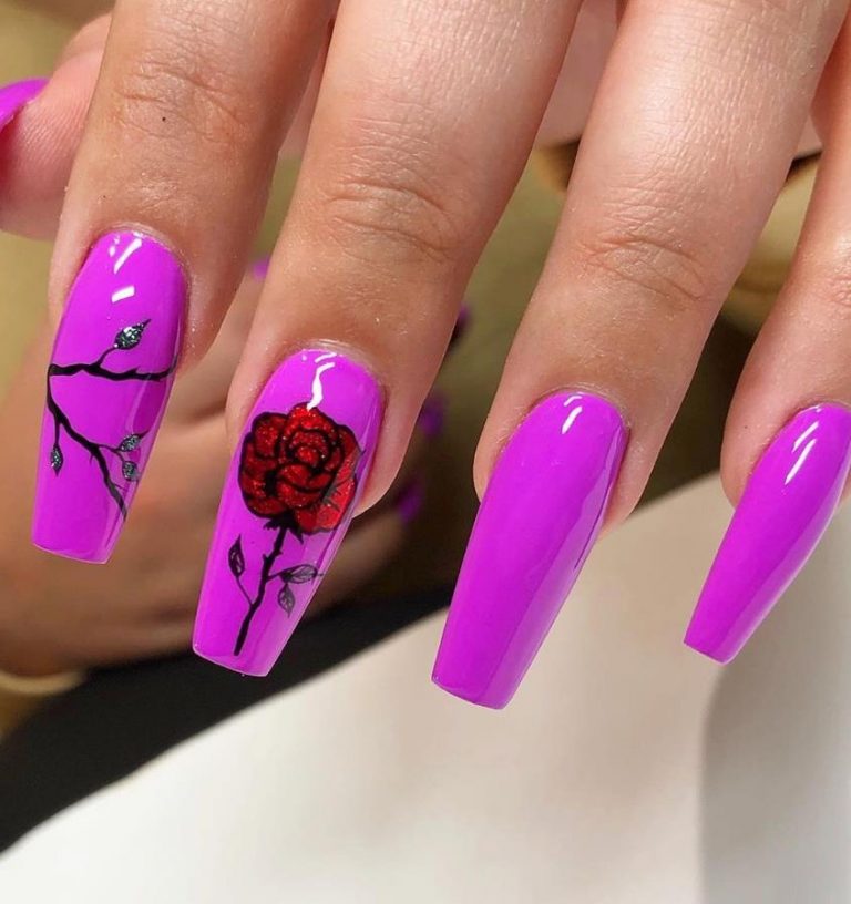 24 Hot Acrylic Pink Coffin Nails Design For Valentines Nails Fashionsum 2959