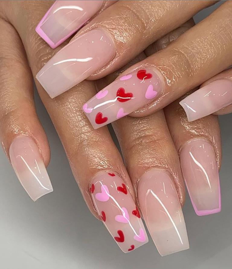 Heart-Shaped Coffin Nails