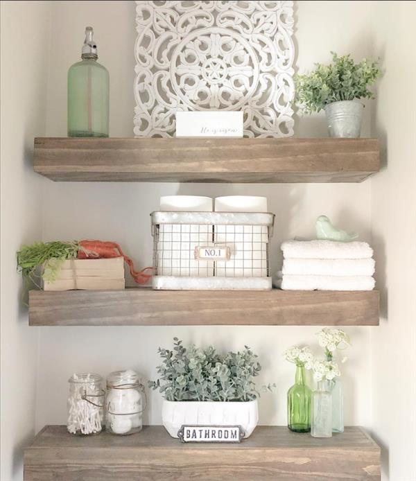 21 Brilliant Modern Bathroom Shelves Decor Ideas For ...