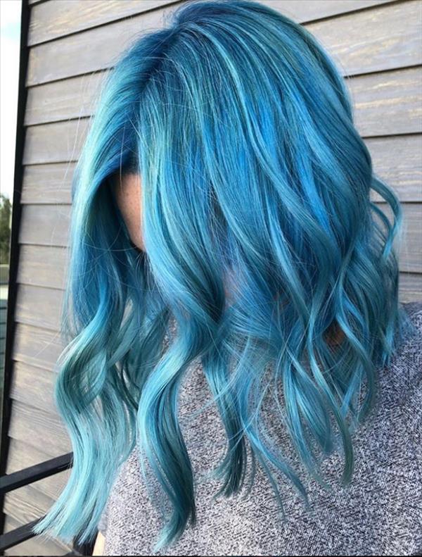 13 Gorgeous Blue Hair Color And Hairstyle Design Ideas - Fashionsum