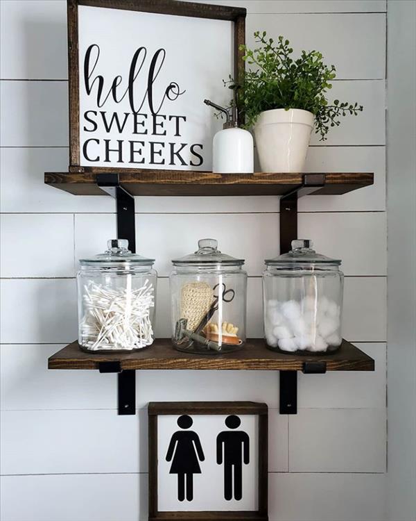 21 Brilliant Modern Bathroom Shelves Decor Ideas For Better Storage ...