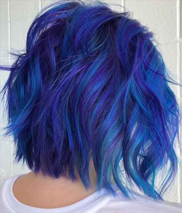 13 Gorgeous Blue Hair Color And Hairstyle Design Ideas - Fashionsum