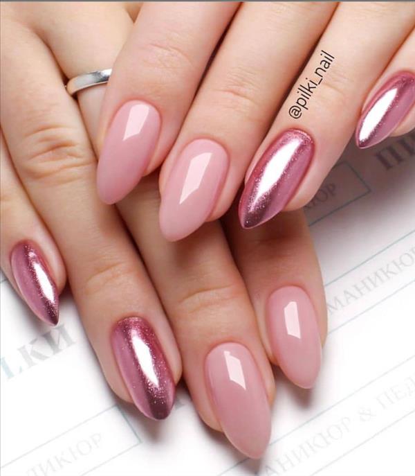 Short almond nails make your fingers look slender. - Fashionsum