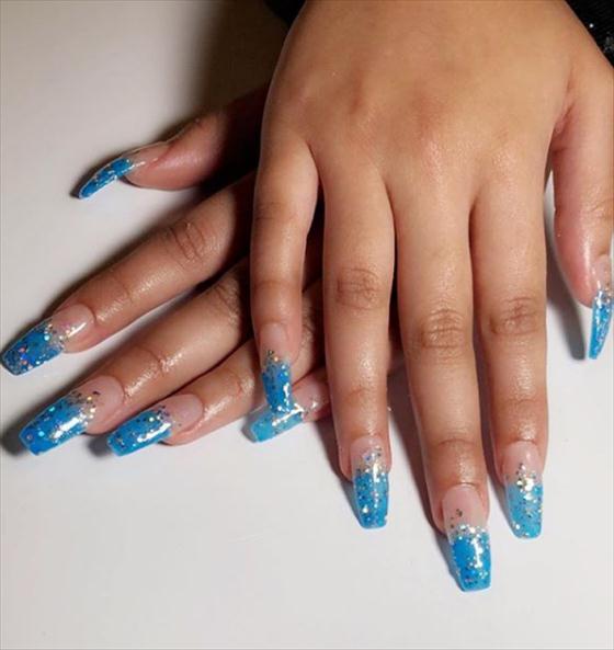 50 "High Beauty" Healing Acrylic Blue Coffin Nails For Summer - Latest