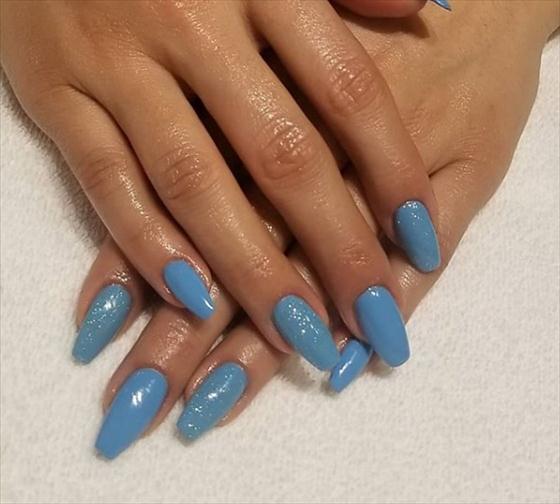 50 "High Beauty" Healing Acrylic Blue Coffin Nails For Summer - Latest