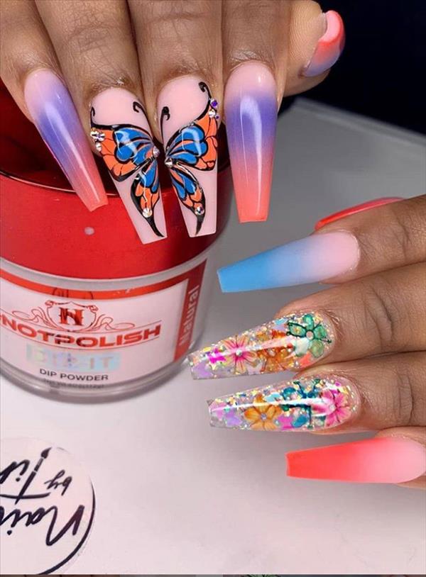 60+ Trendy Acrylic Coffin Nails Design To Light Up Your Spring & Summer ...