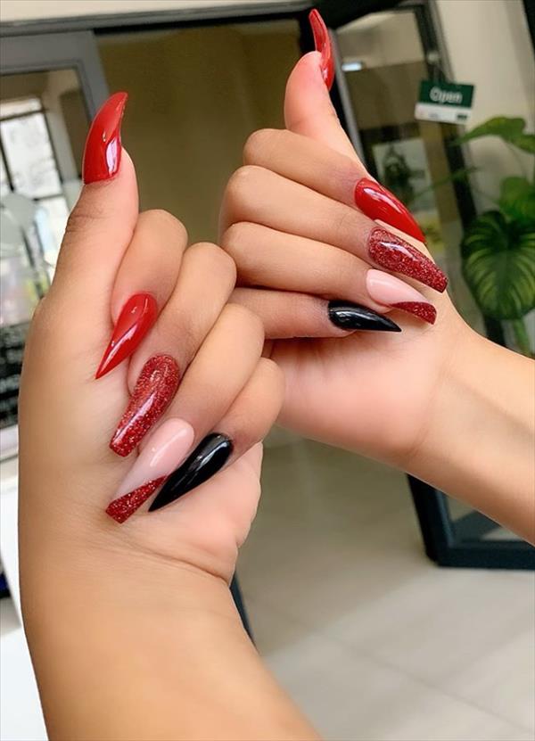 Hottest Acrylic Coffin Nails Design For Spring Long Nails Fashionsum