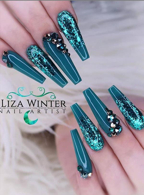 70 Alluring acrylic coffin nails design for long nails! - Fashionsum