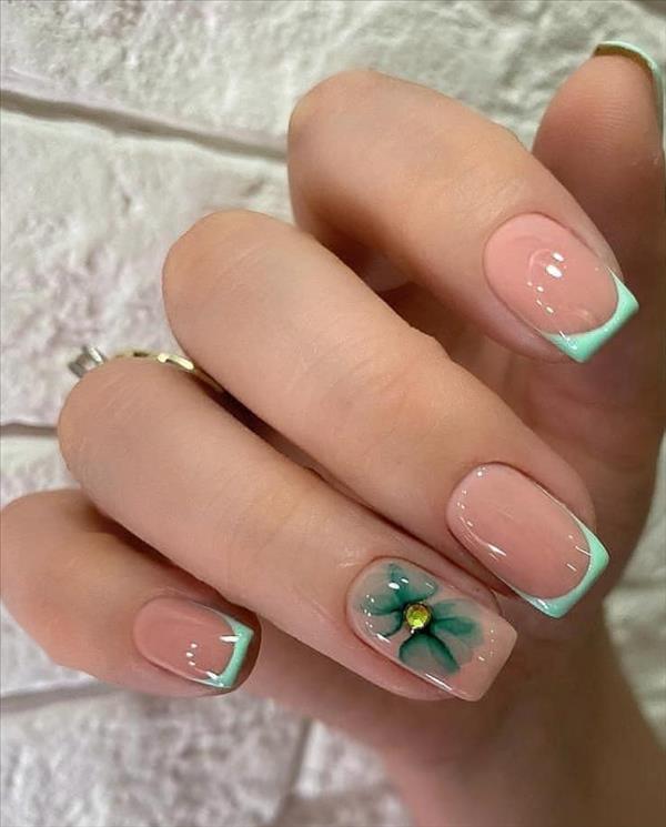 66 beautiful summer nails design with natural short square nails