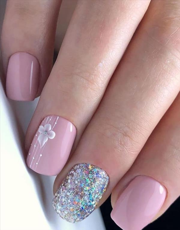 66 beautiful summer nails design with natural short square nails