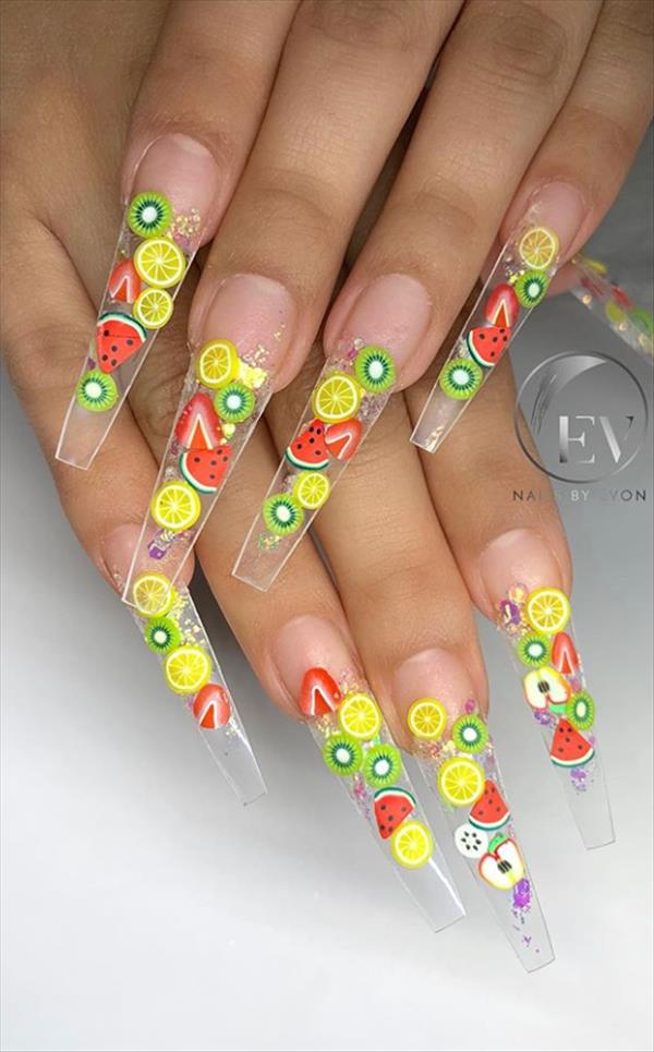 40 Beautiful Acrylic Coffin Nails Design For Long Nails This Summer