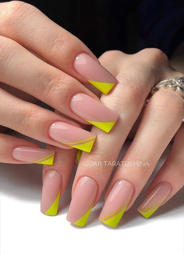 66 beautiful summer nails design with natural short square nails