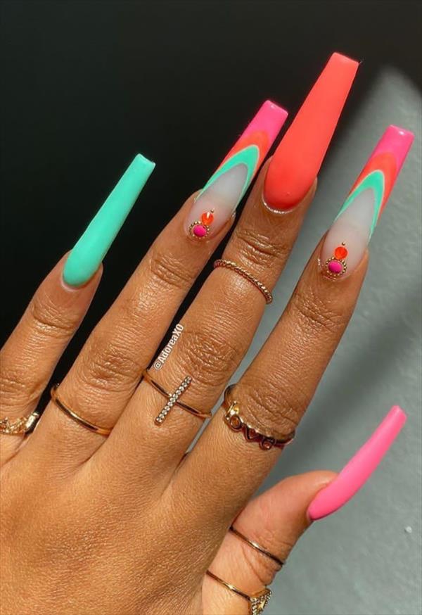 Beautiful Acrylic Coffin Nails Design For Long Nails This Summer Fashionsum