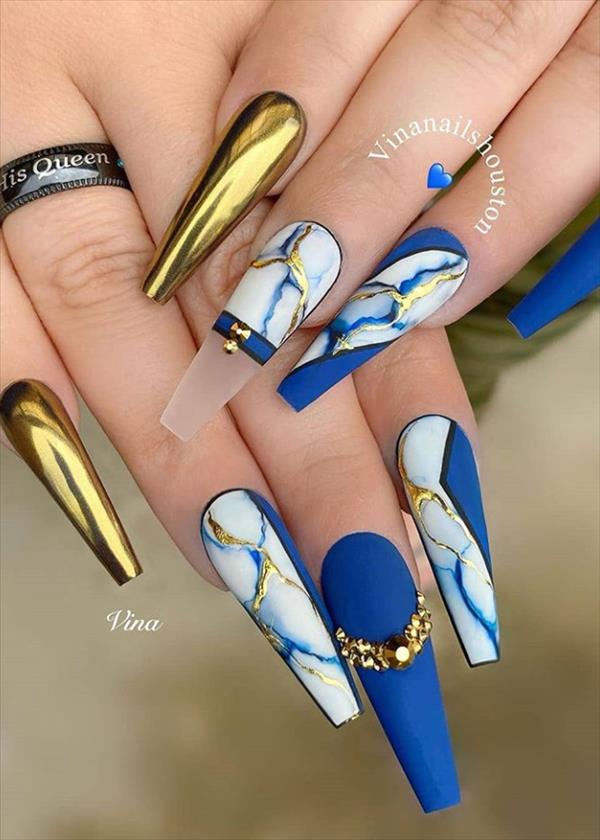 44 Classy long coffin nails design to rock your days! - Latest Fashion