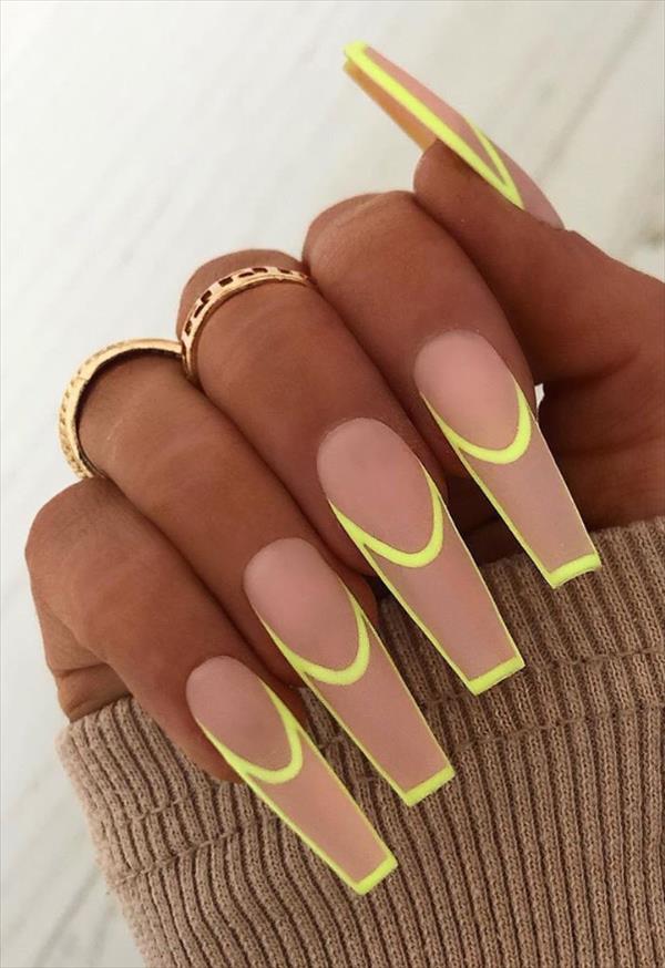 Elegant French coffin nails design that worth trying this summer