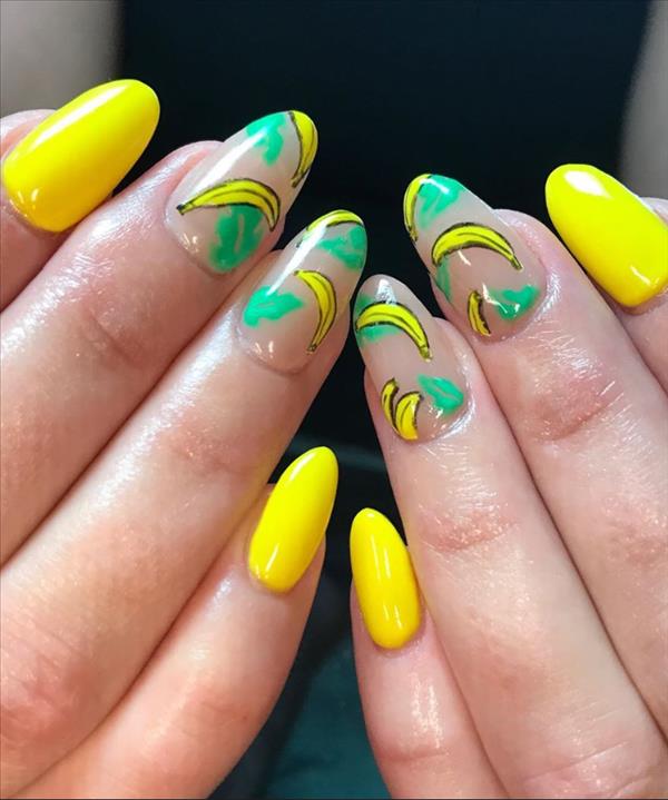 20 Cute short friut nails to cool your summer days! - Fashionsum