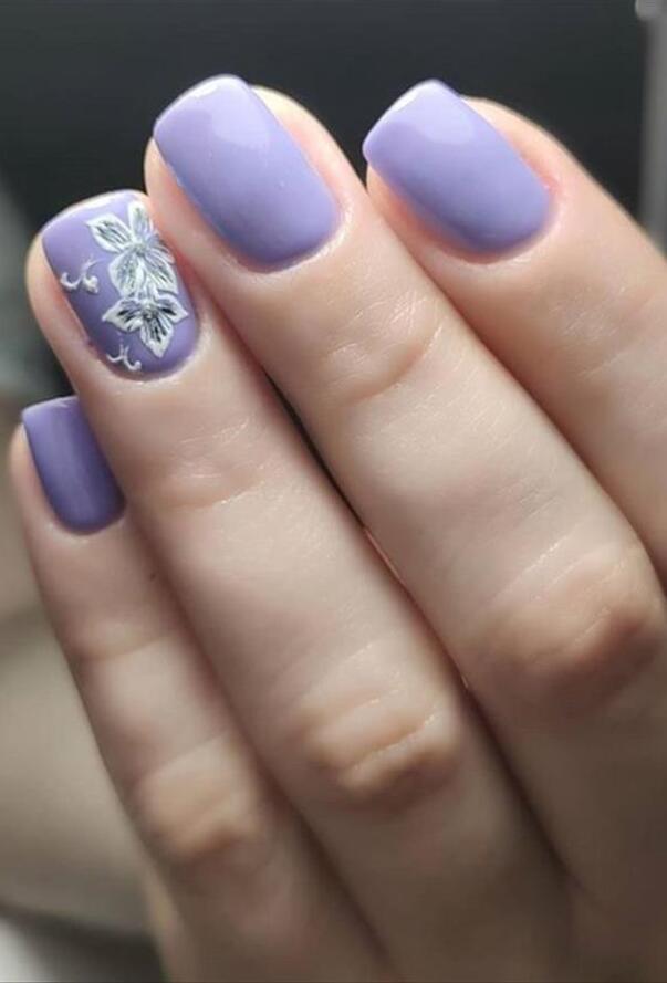 60 Elegant short purple nails design for a romantic summer! - Latest