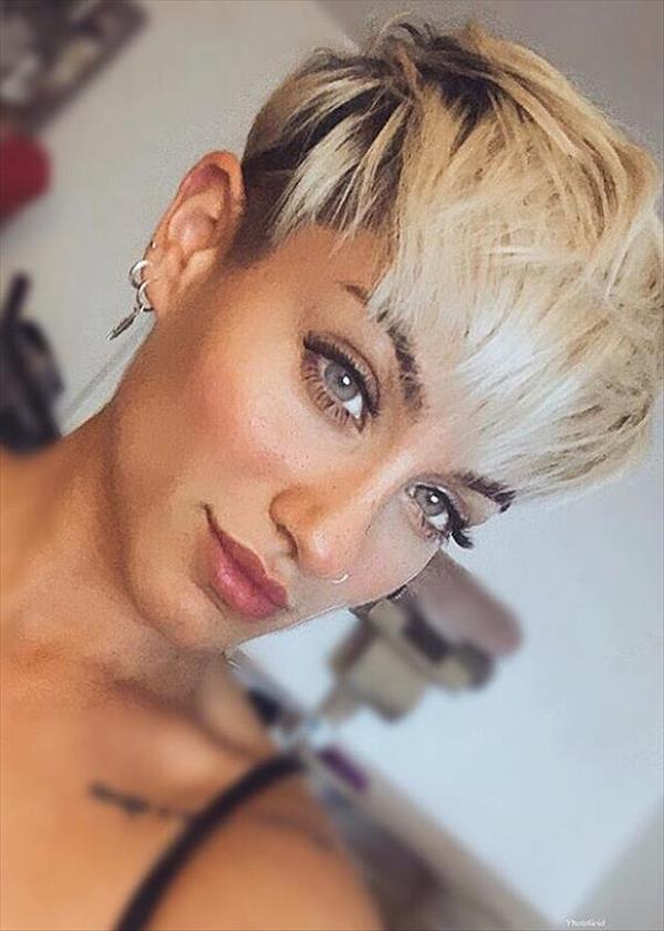 Trendy short pixie haircut design for woman, hot and chic this summer!